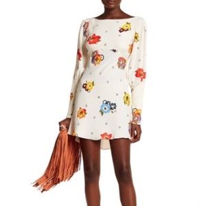 NWT Free people floral long sleeve dress size 0